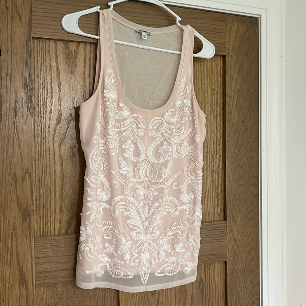 Express small sequin top